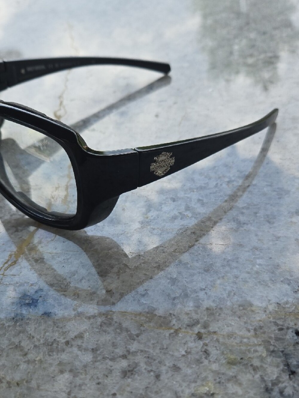 NWOT Harley-Davidson Glossy Black Womens Clear Riding Glasses - Picture 2 of 4